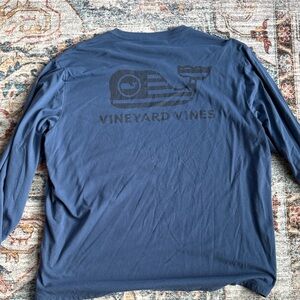 Vineyard Vines Men's Navy Long Sleeve Tee